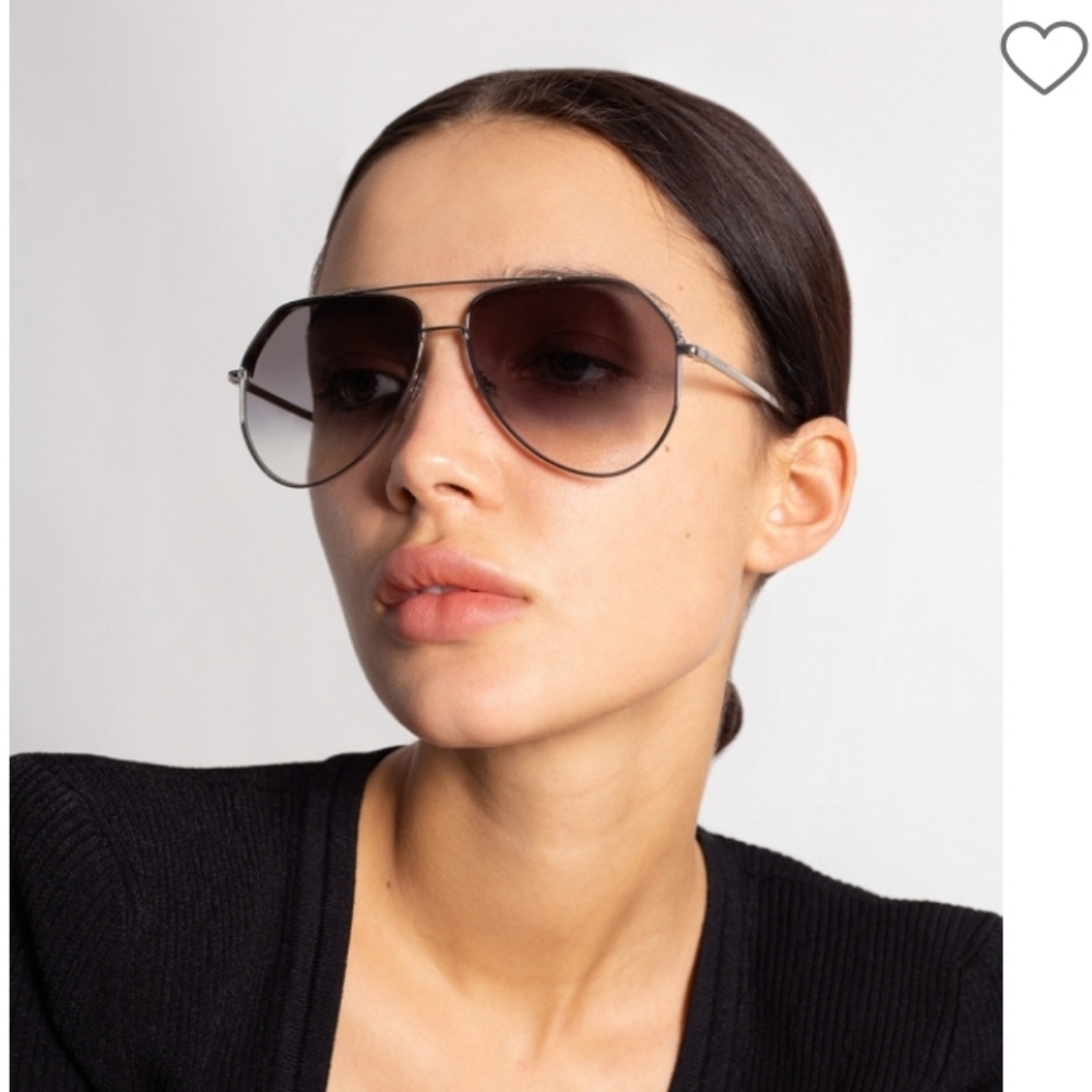 embellished pilot-frame sunglasses,Gold Or & selver Aviators Brow Bar
